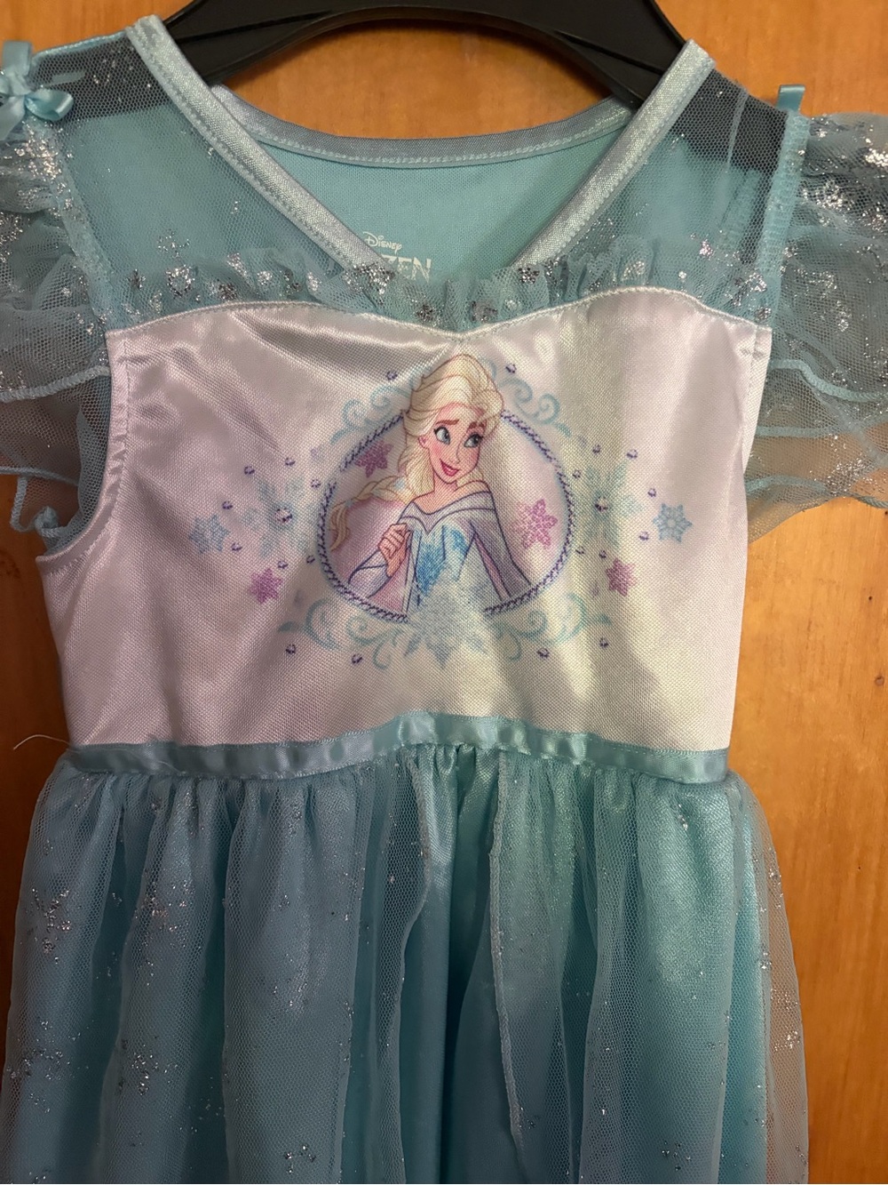 Disney Elsa Sparkle Aqua and Light Blue Dress Costume